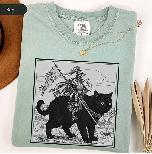 Medieval Knight Cat Rider Shirt