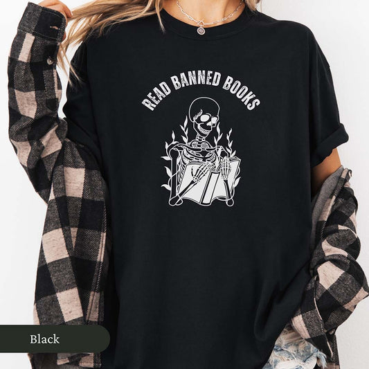 Read Banned Books Skelly Shirt