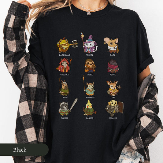 DnD Classes Cute Animal Shirt