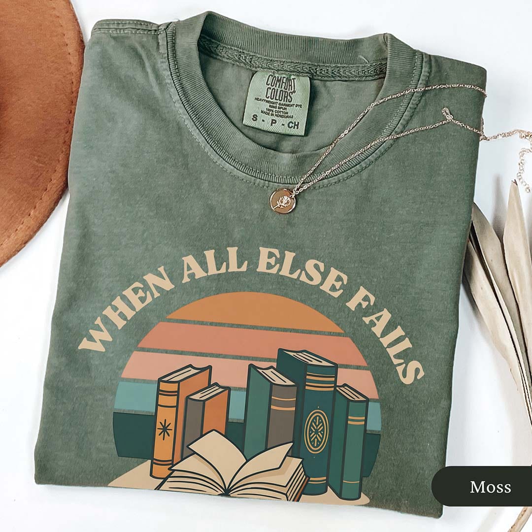Retro When All Else Fails Buy A New Book Shirt