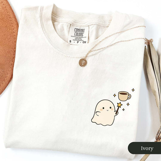 Cute Coffee Lover Ghost Shirt
