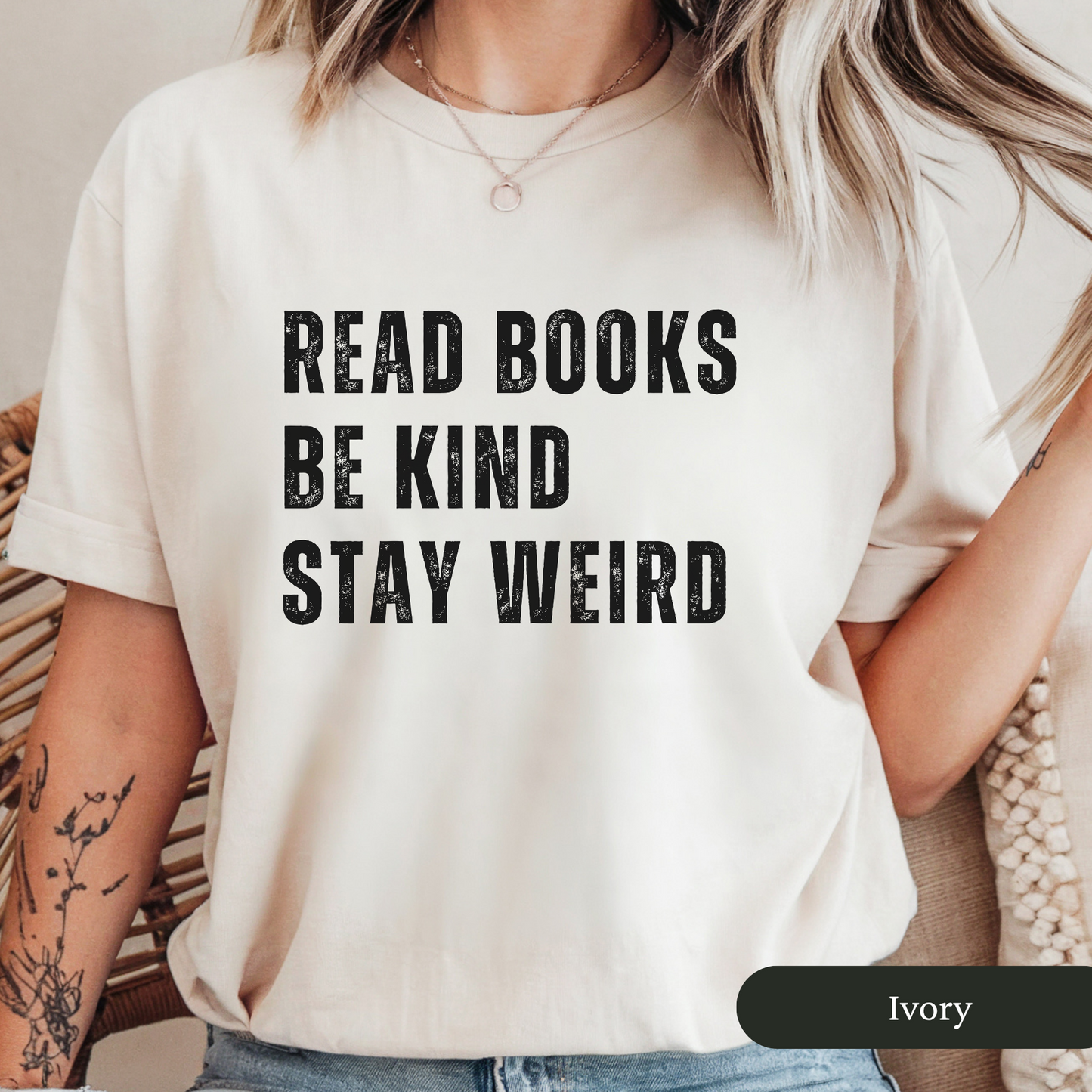 Read Books Be Kind Stay Weird Shirt