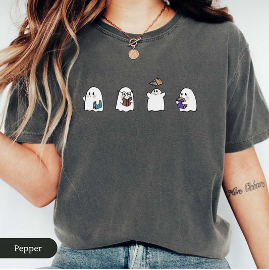Cute Bookish Ghosts Shirt