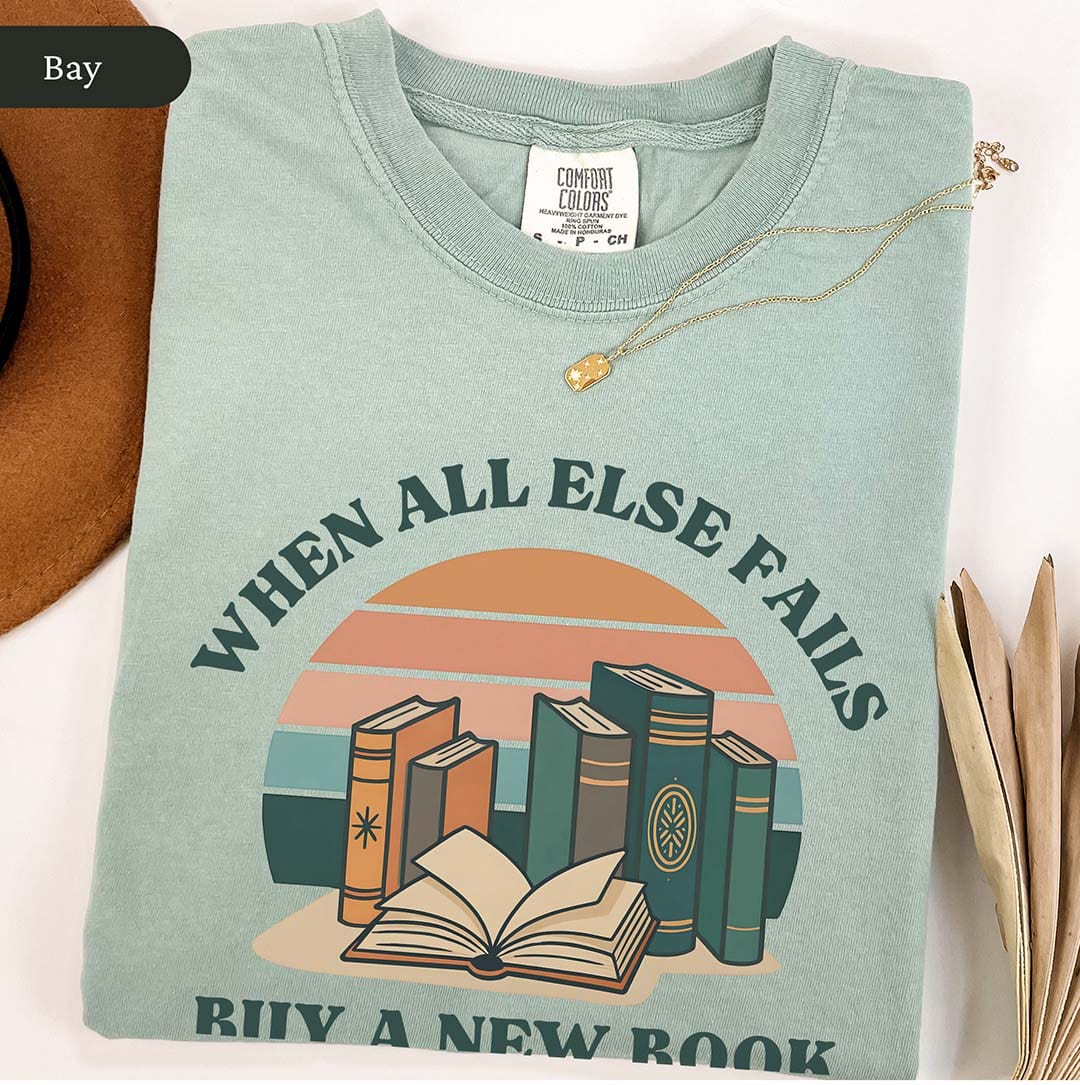 Retro When All Else Fails Buy A New Book Shirt