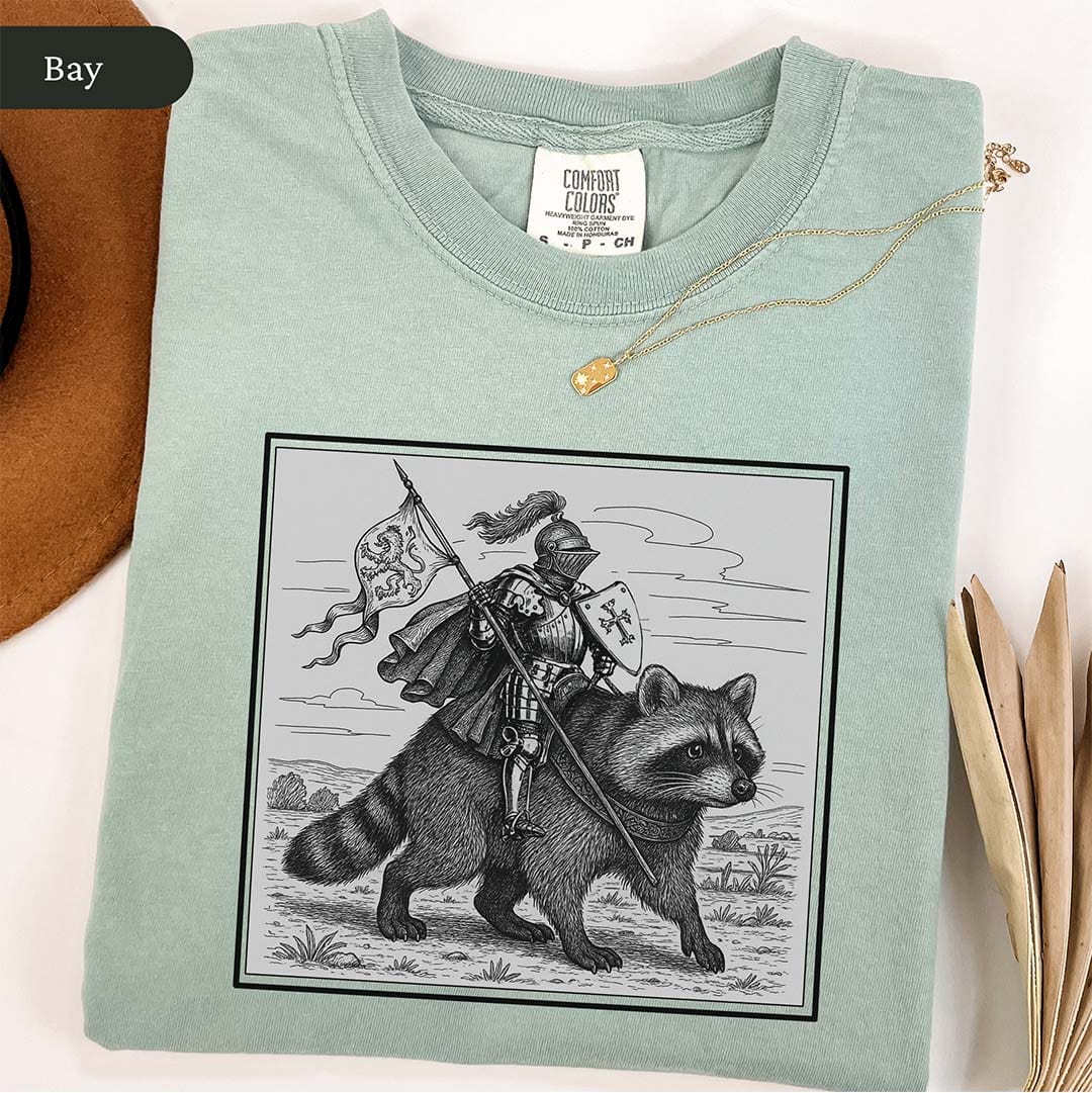 Medieval Knight Raccoon Rider Shirt