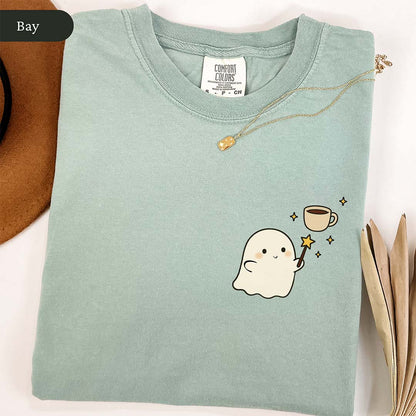 Cute Coffee Lover Ghost Shirt