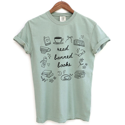 Read Banned Books Doodle Shirt