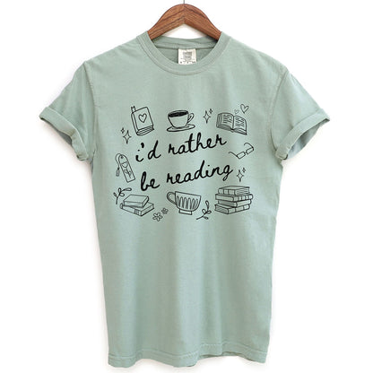 I'd Rather Be Reading Doodle Shirt