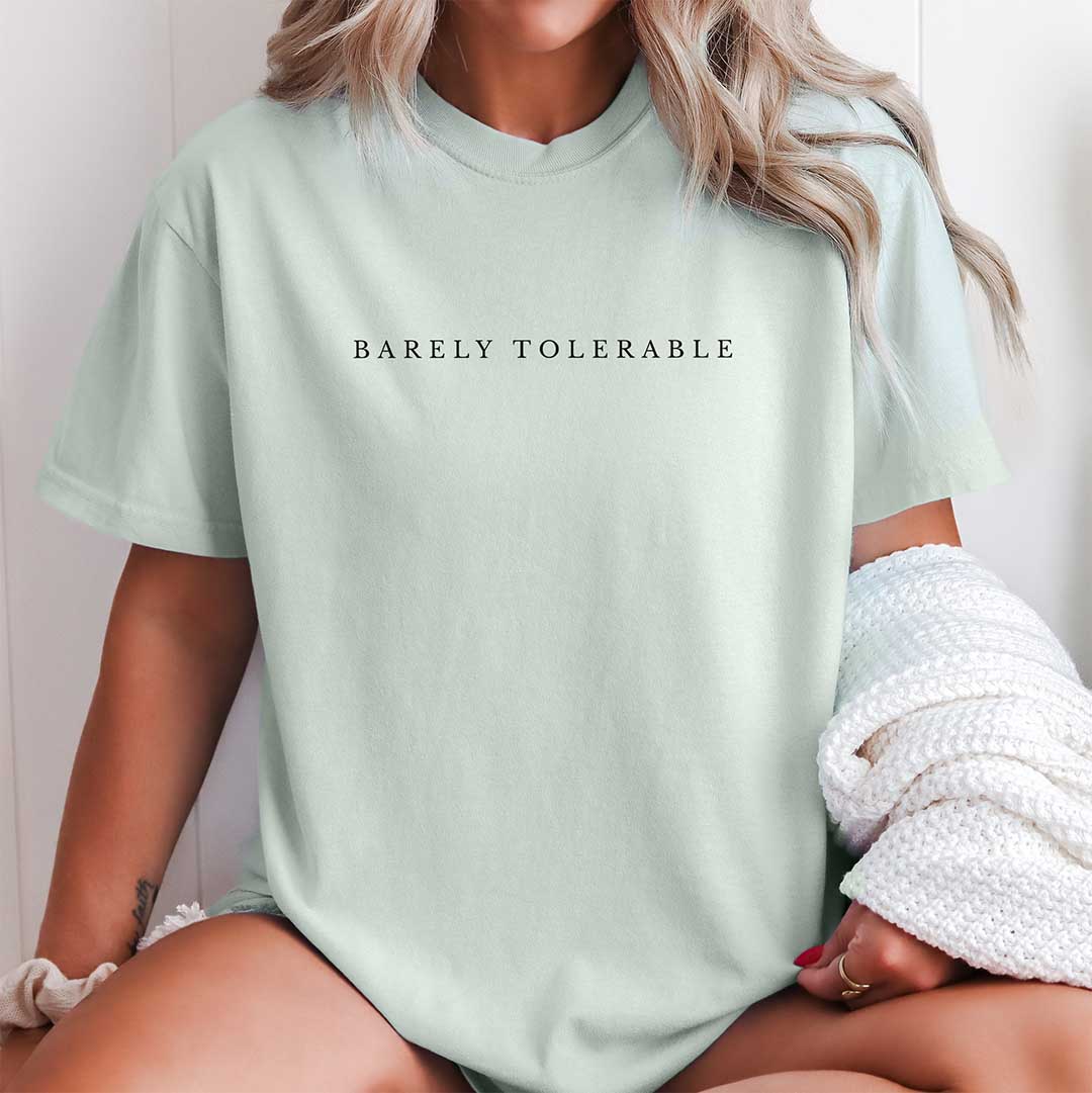 Minimalist Barely Tolerable Shirt | Pride and Prejudice