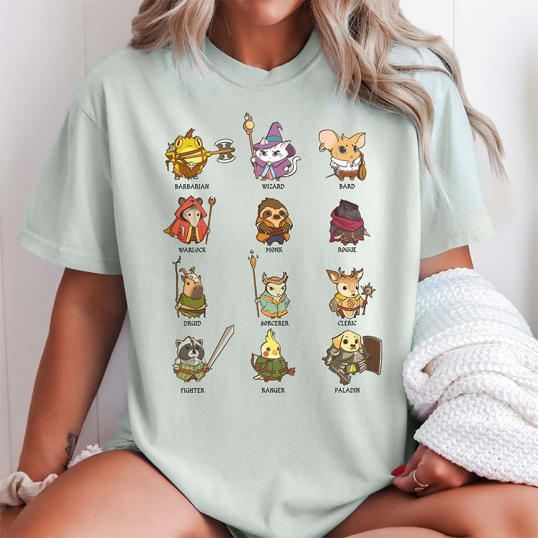 DnD Classes Cute Animal Shirt