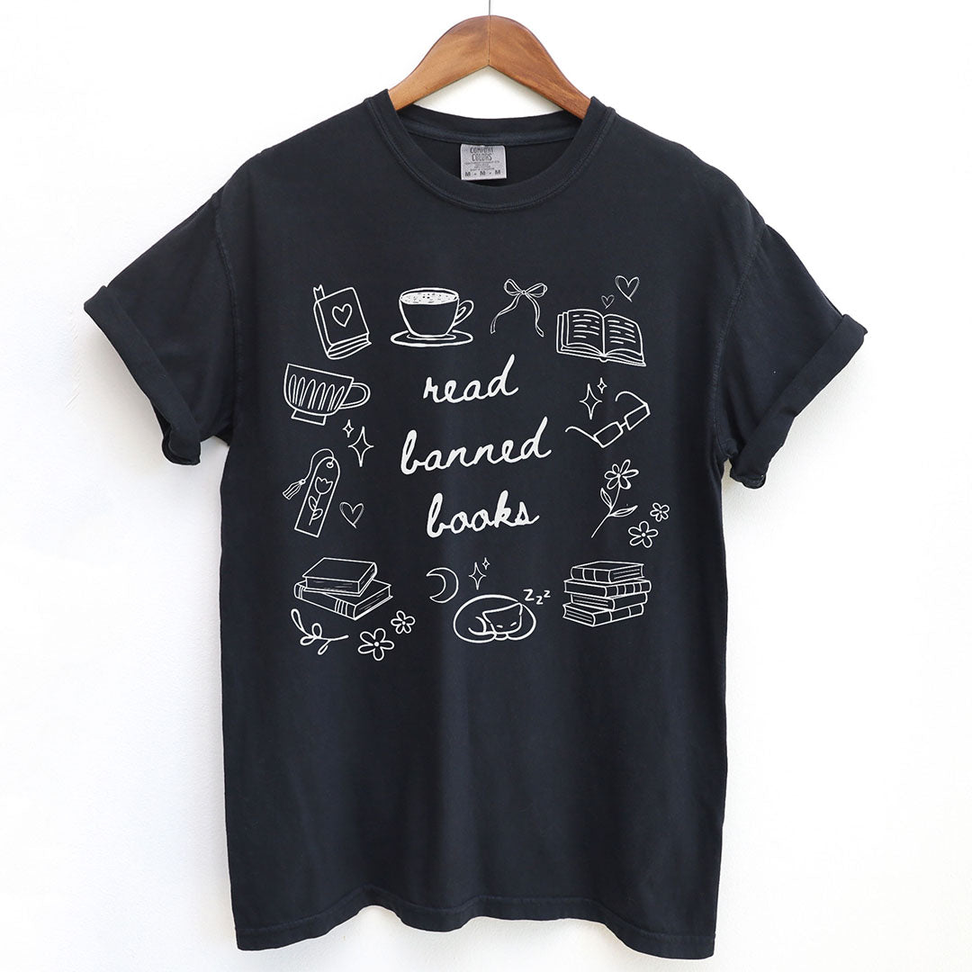 Read Banned Books Doodle Shirt
