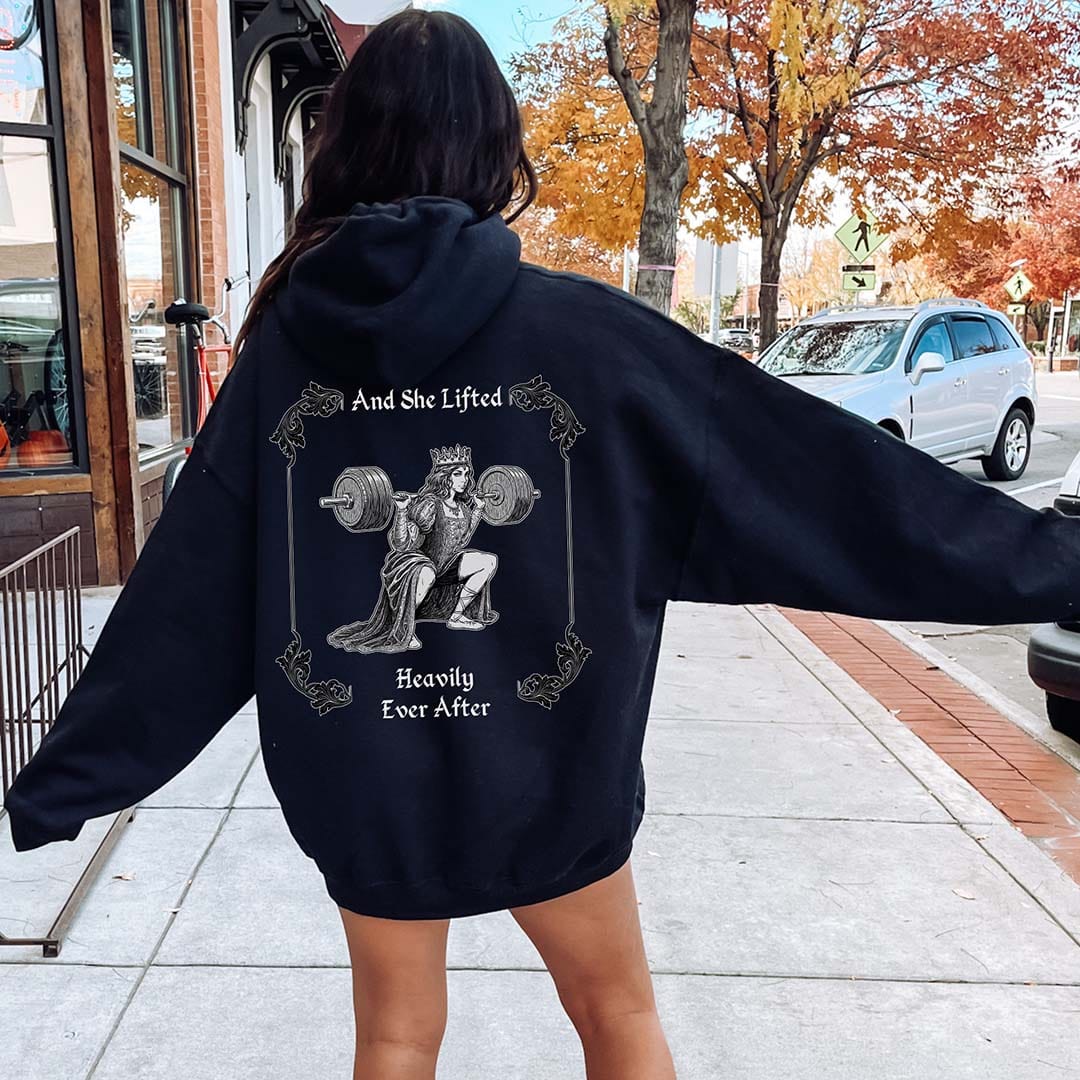 She Lifted Heavily Ever After Women's Gym Hoodie