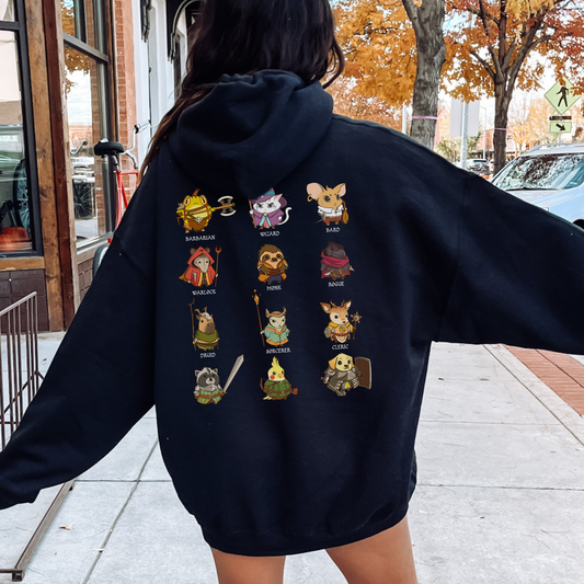 Cute DnD Animal Class Hoodie