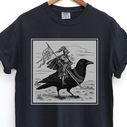 Medieval Knight Crow Rider Shirt