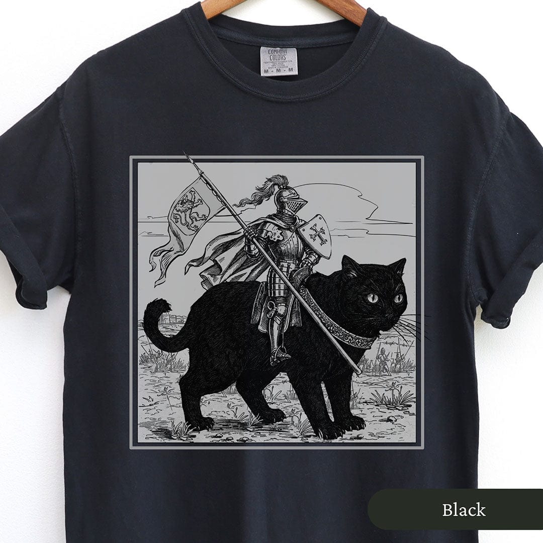 Medieval Knight Cat Rider Shirt