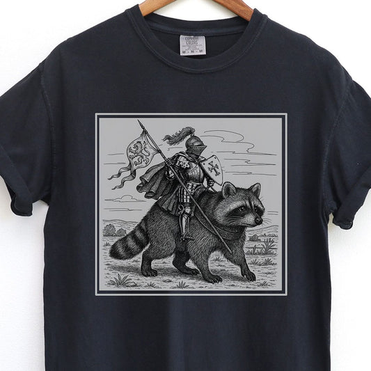 Medieval Knight Raccoon Rider Shirt