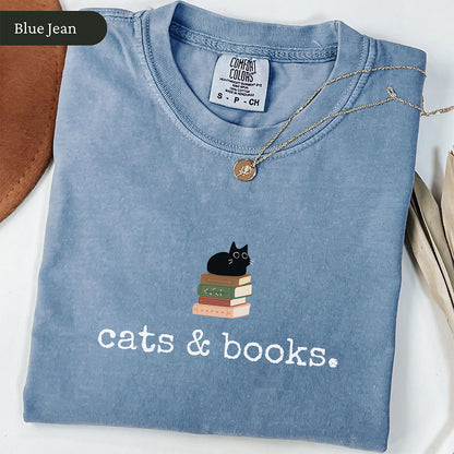 Cats And Books Shirt