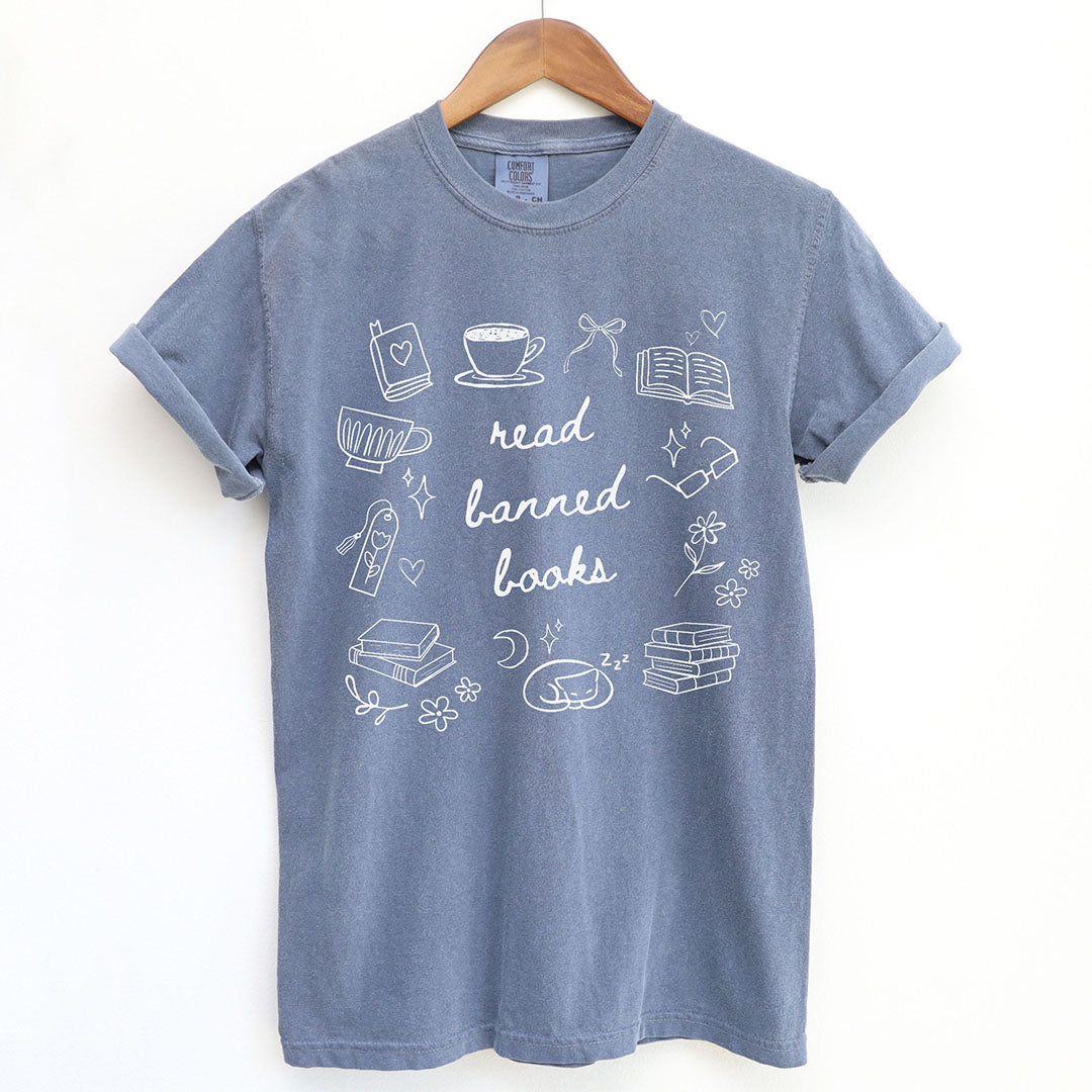 Read Banned Books Doodle Shirt