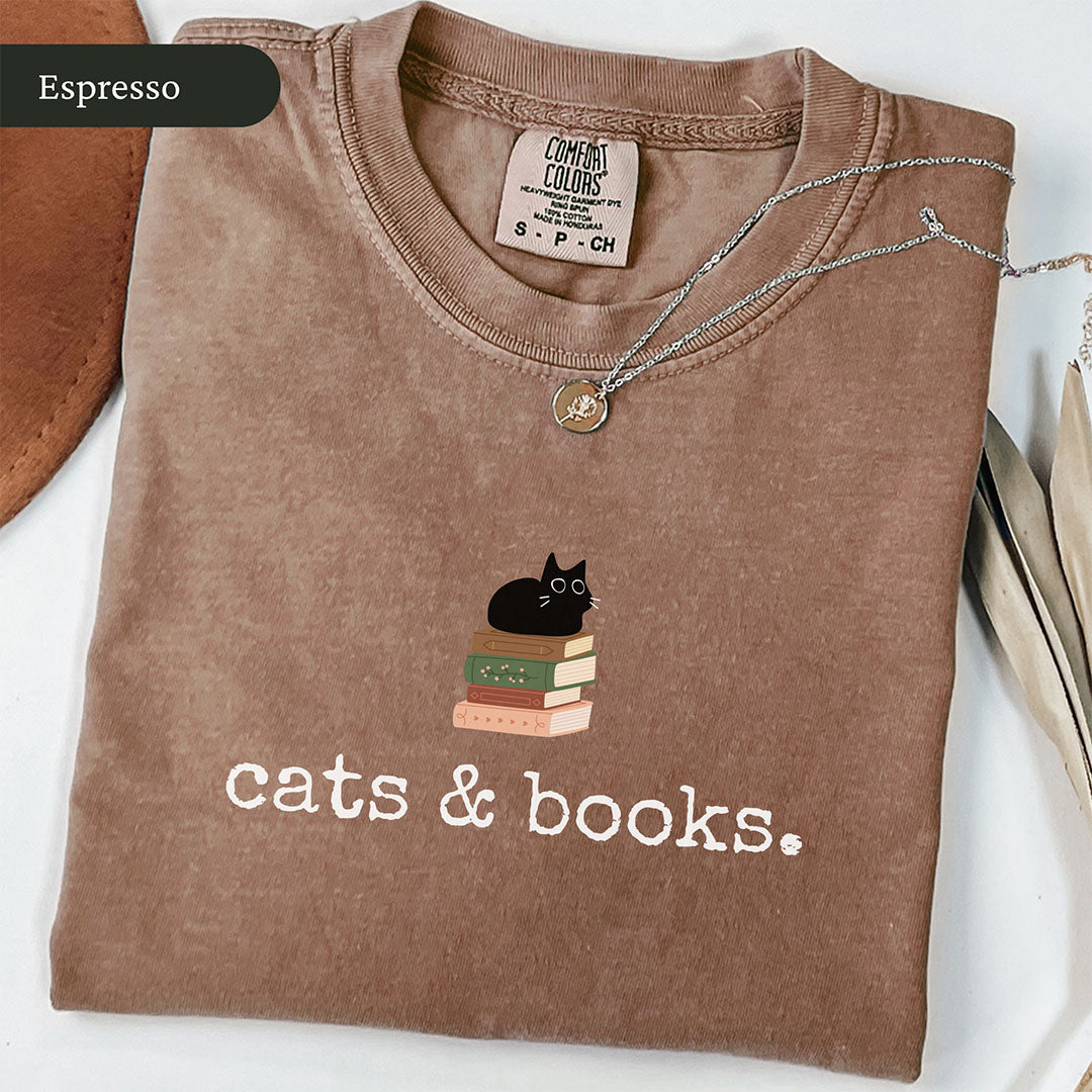 Cats And Books Shirt