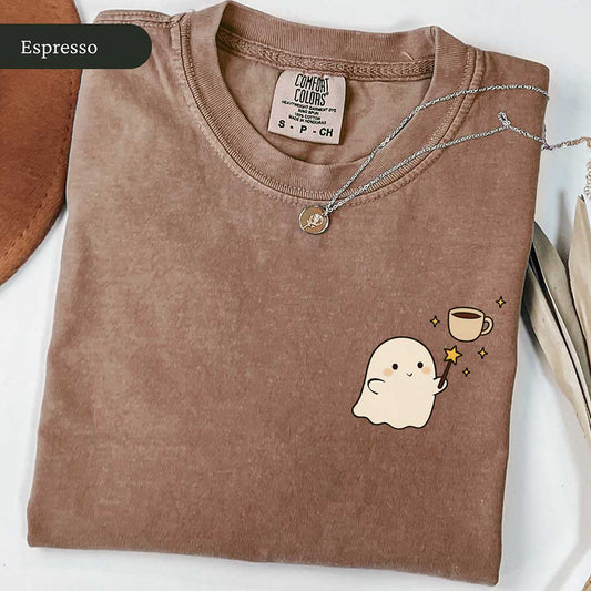 Cute Coffee Lover Ghost Shirt
