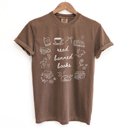 Read Banned Books Doodle Shirt