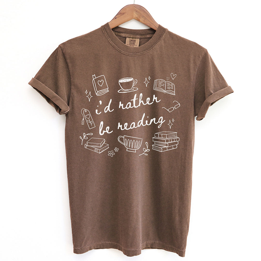 I'd Rather Be Reading Doodle Shirt