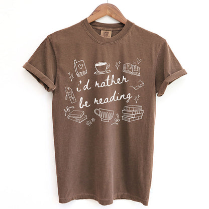 I'd Rather Be Reading Doodle Shirt