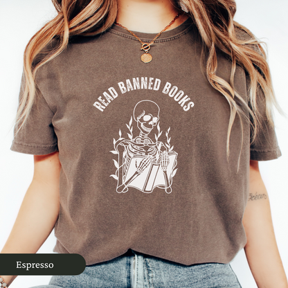 Read Banned Books Skelly Shirt