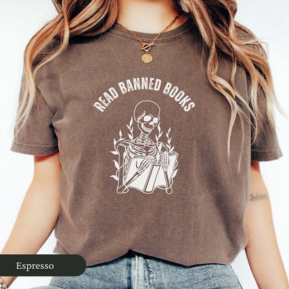 Read Banned Books Skelly Shirt