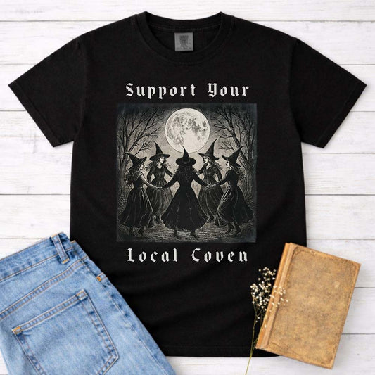 Support Your Local Coven Witch Shirt