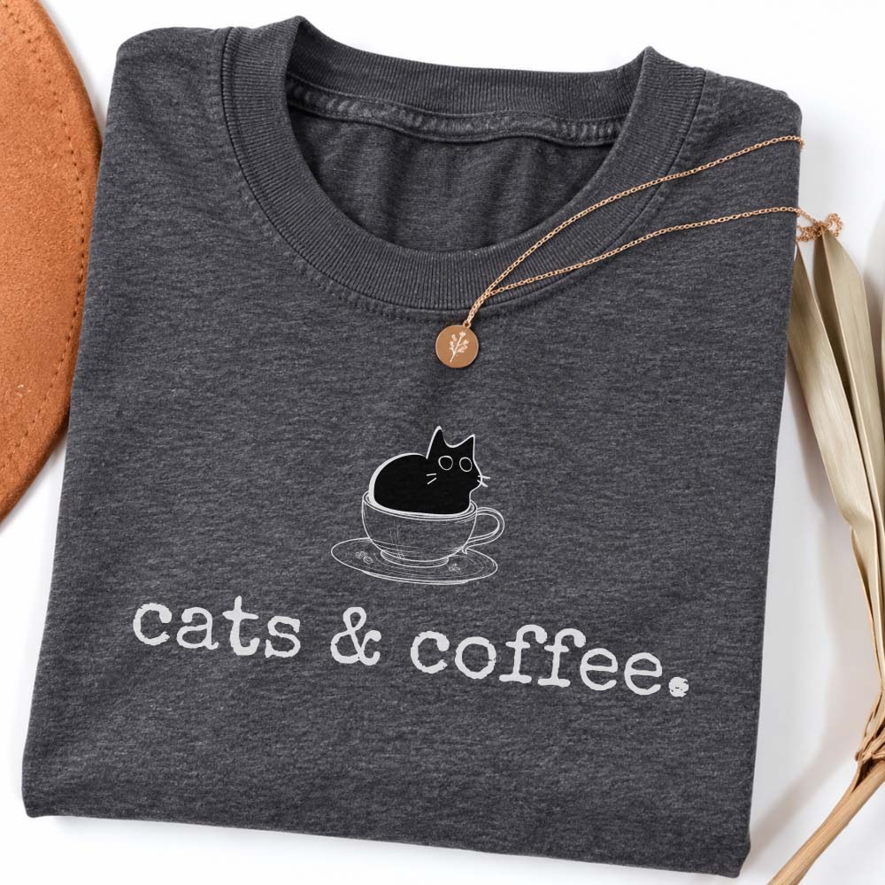 Cats & Coffee Long Sleeve Shirt