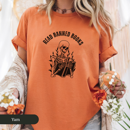 Read Banned Books Skelly Shirt