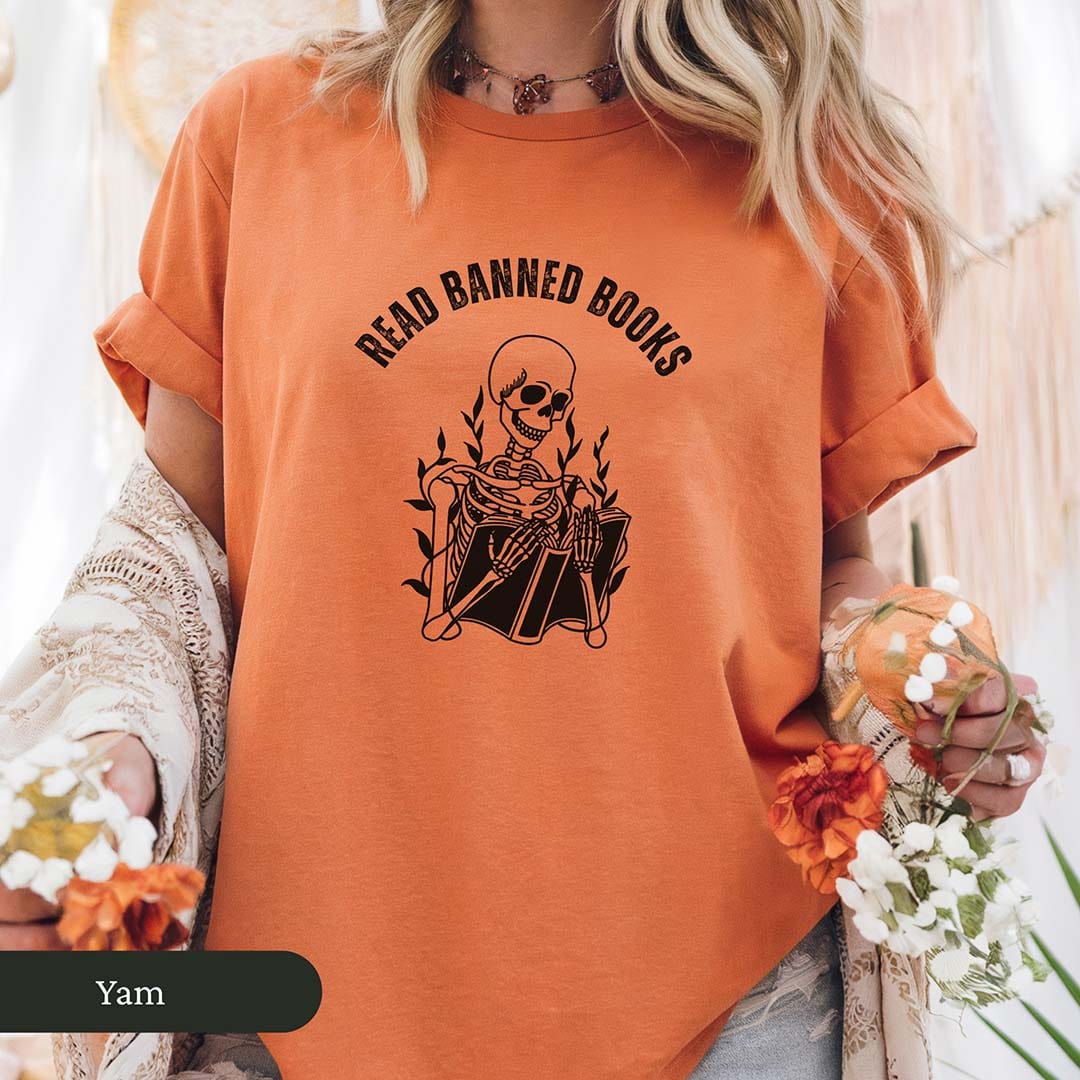 Read Banned Books Skelly Shirt