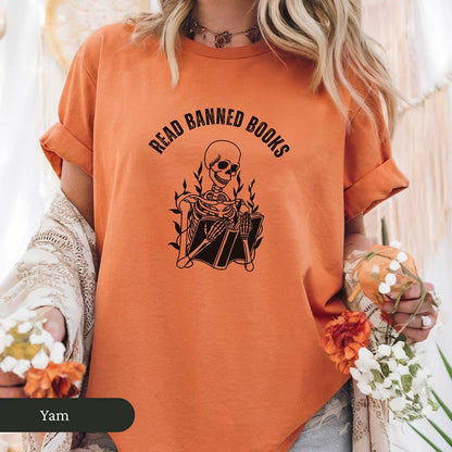 Read Banned Books Skelly Shirt