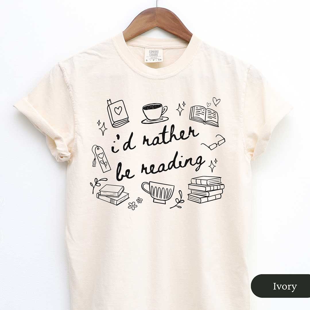 I'd Rather Be Reading Doodle Shirt