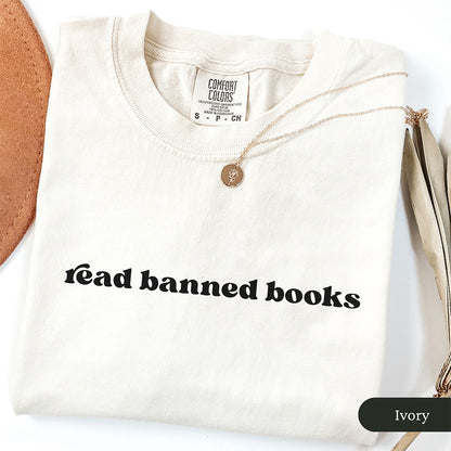 Minimalist Read Banned Books Shirt
