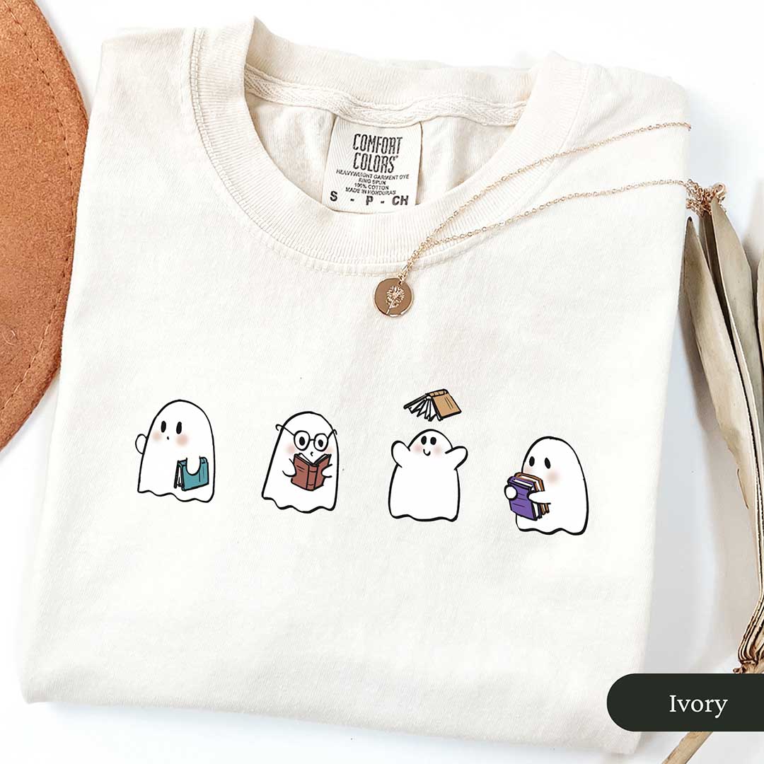 Cute Bookish Ghosts Shirt