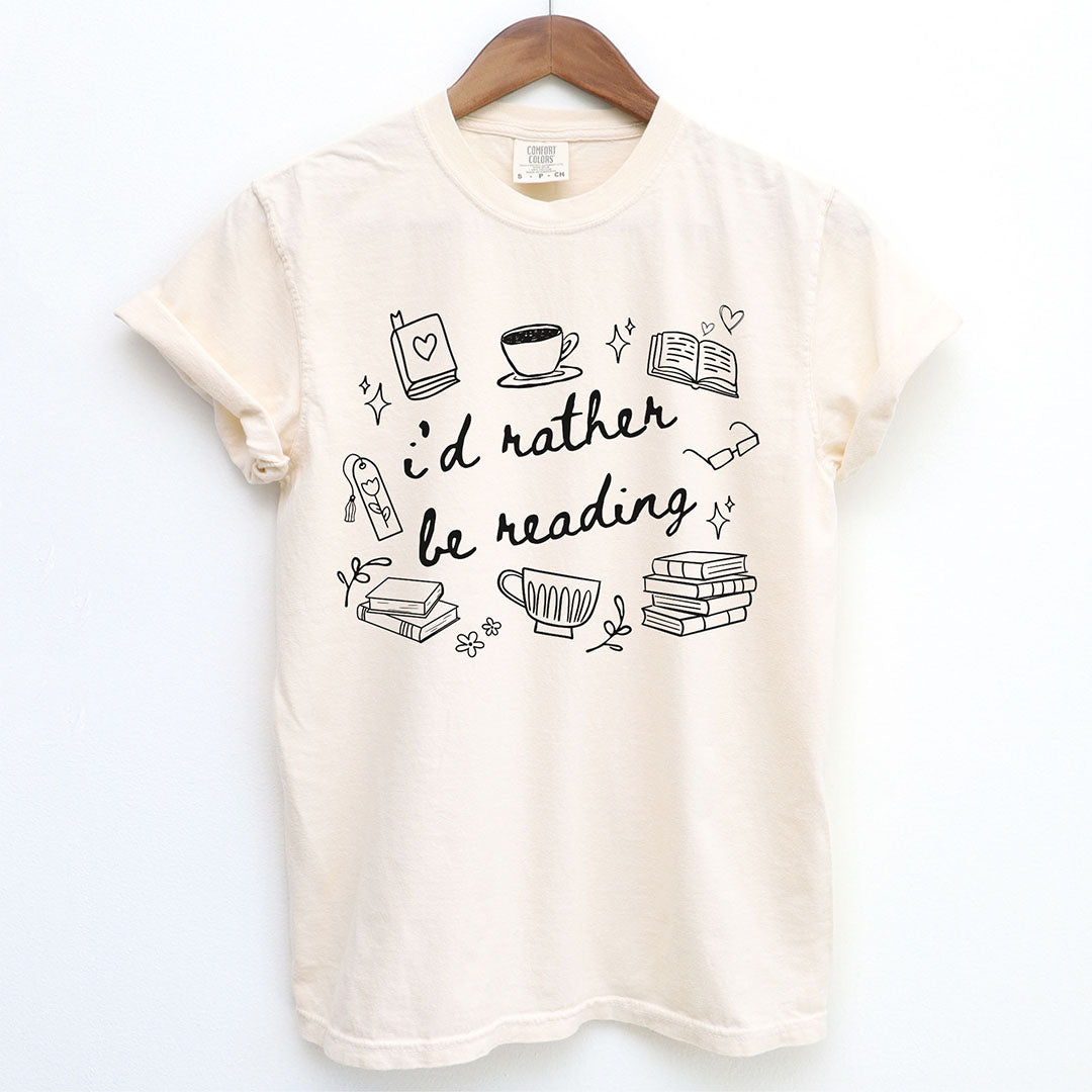 I'd Rather Be Reading Doodle Shirt