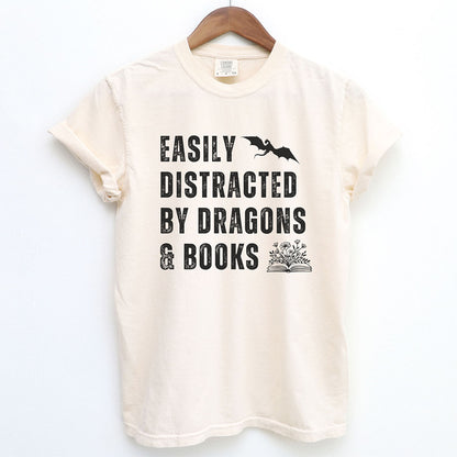 Easily Distracted by Dragons and Books Shirt