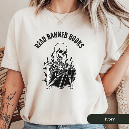 Read Banned Books Skelly Shirt