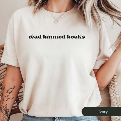 Minimalist Read Banned Books Shirt