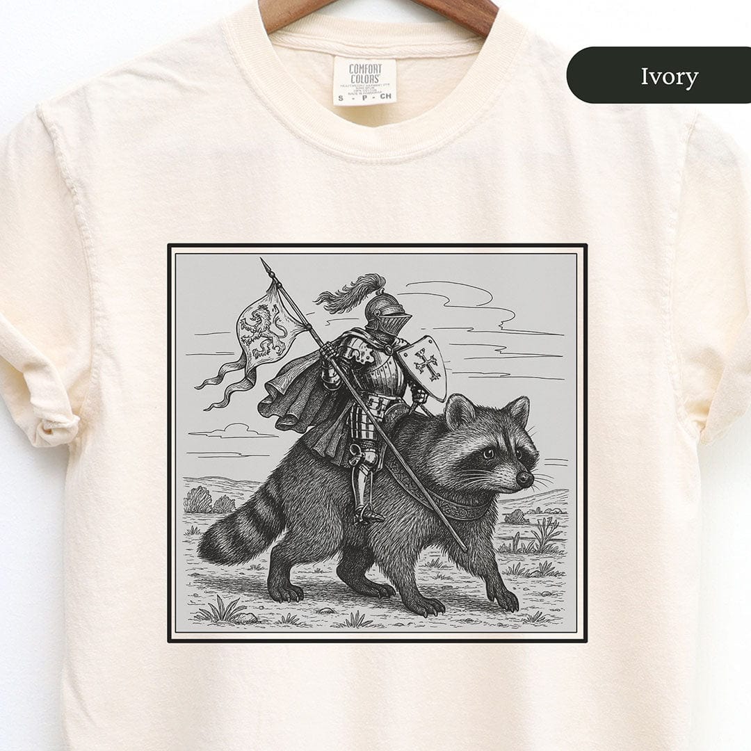 Medieval Knight Raccoon Rider Shirt