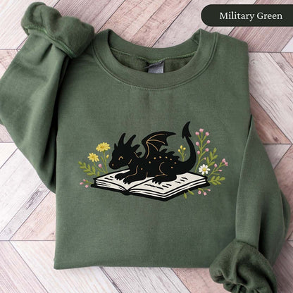 Cute Book Dragon Sweatshirt