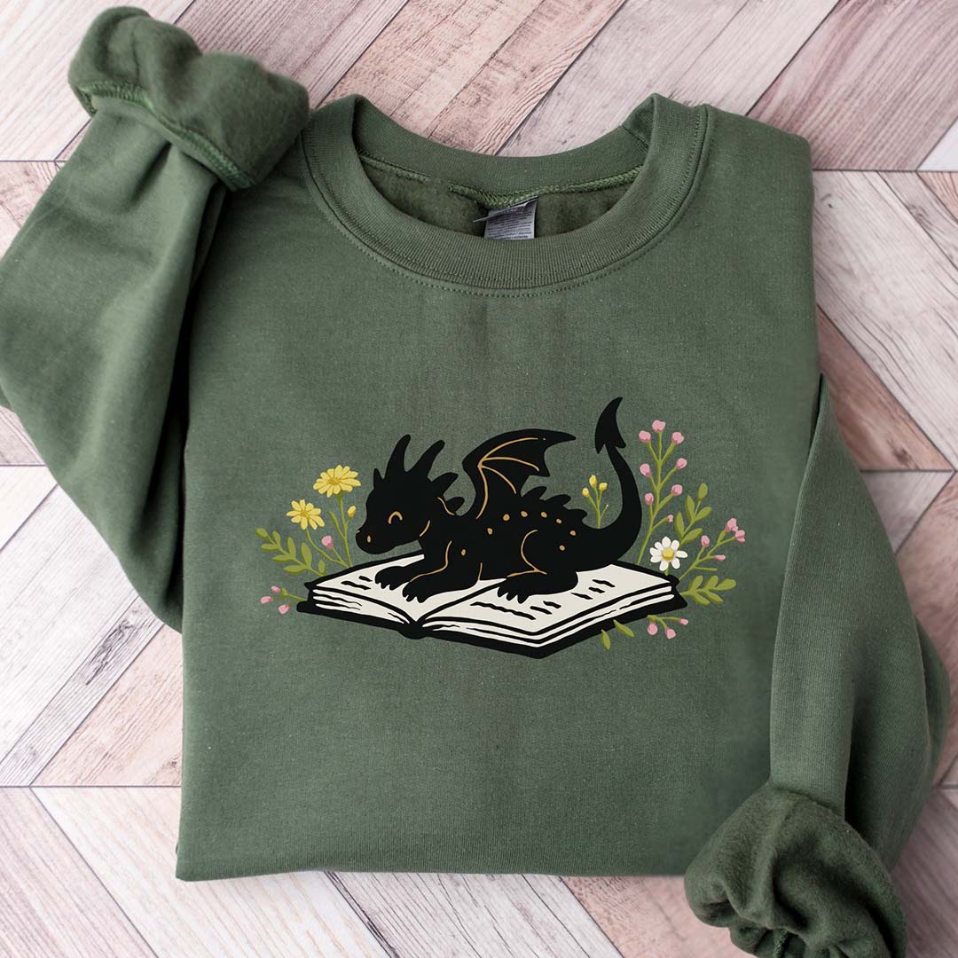 Cute Book Dragon Sweatshirt