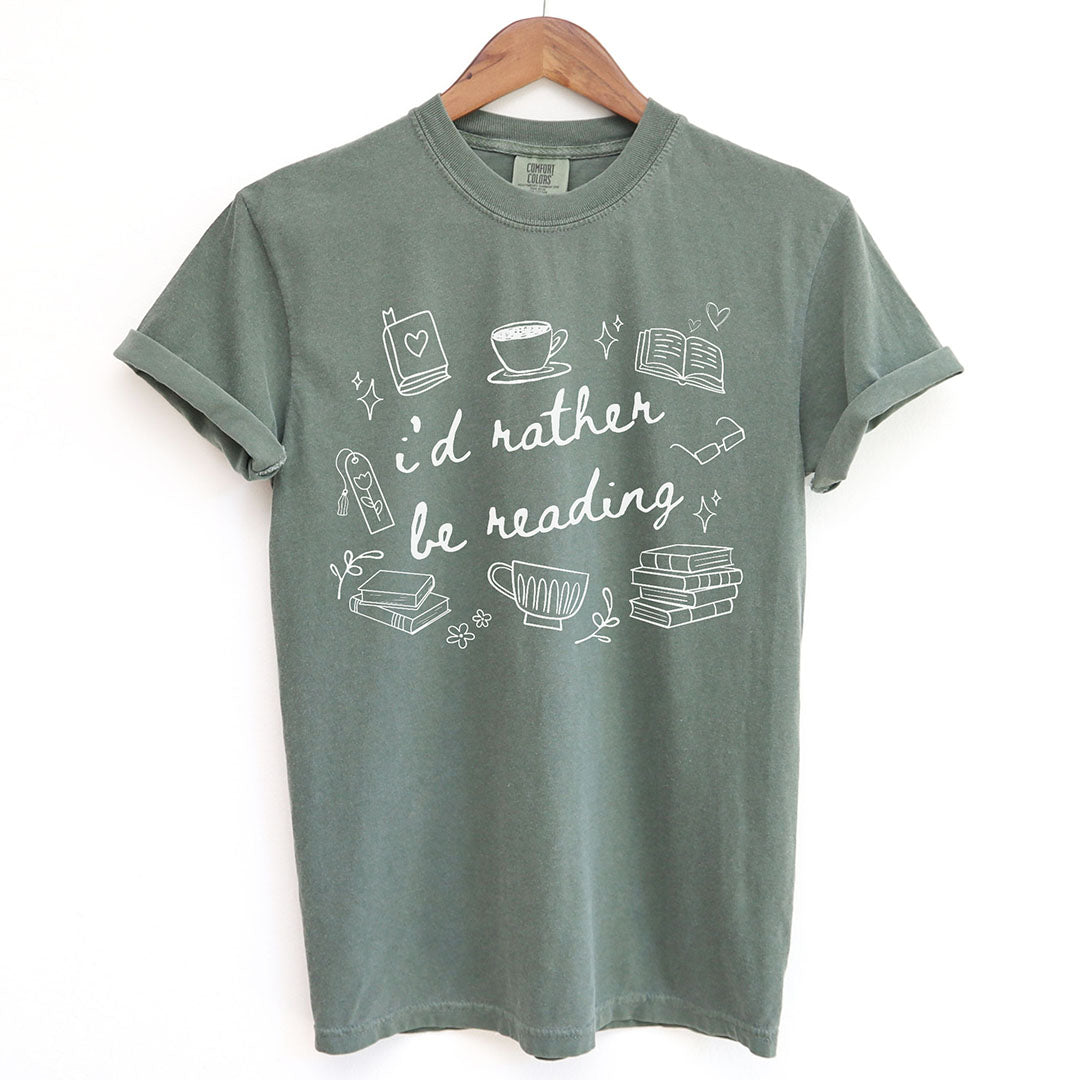 I'd Rather Be Reading Doodle Shirt