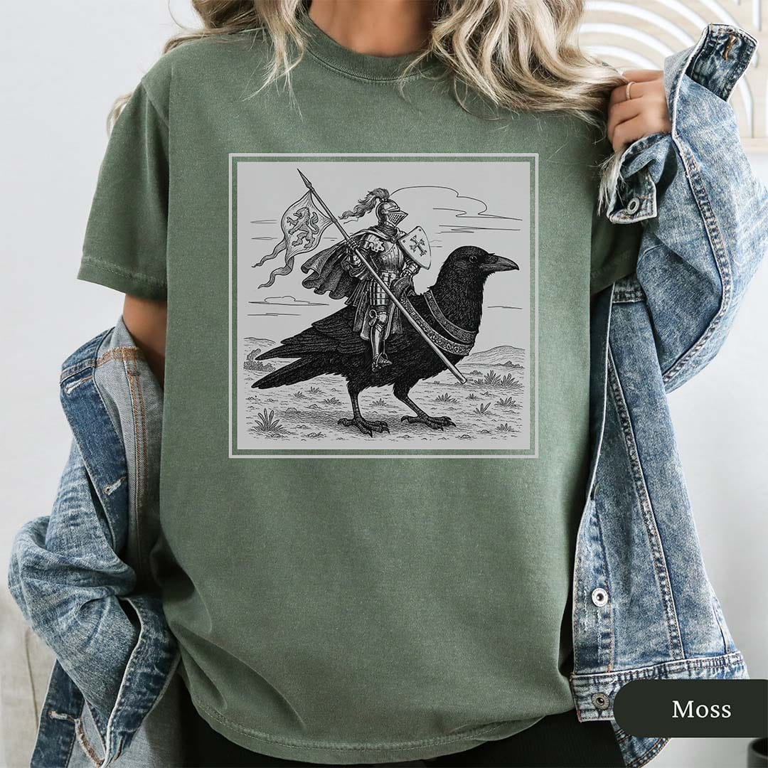 Medieval Knight Crow Rider Shirt