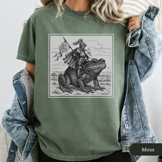 Medieval Knight Frog Rider Shirt