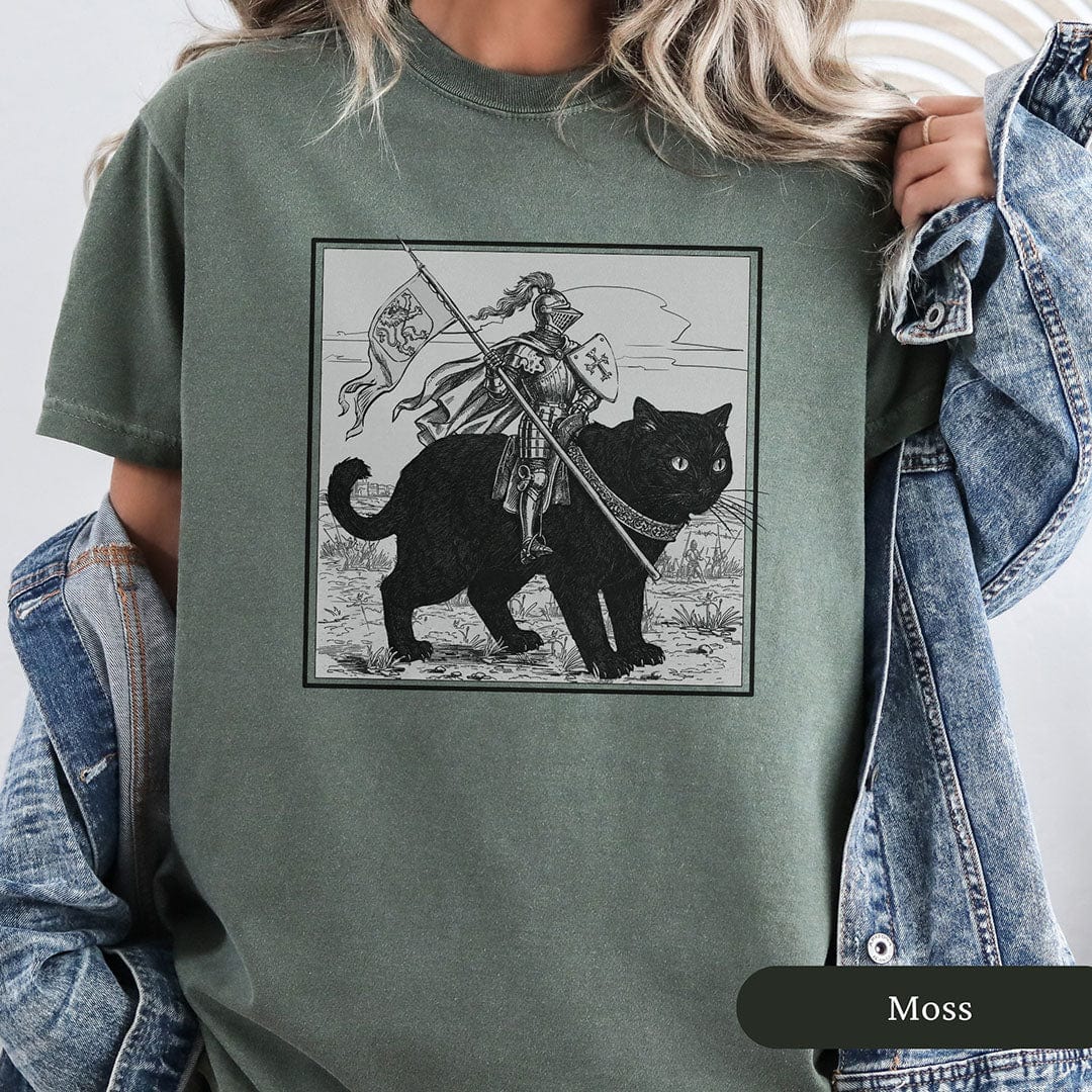 Medieval Knight Cat Rider Shirt