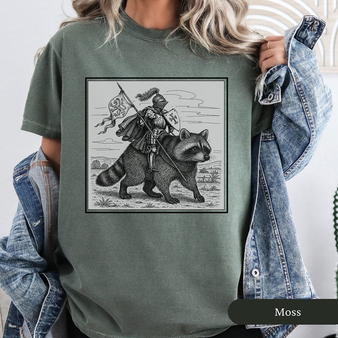 Medieval Knight Raccoon Rider Shirt