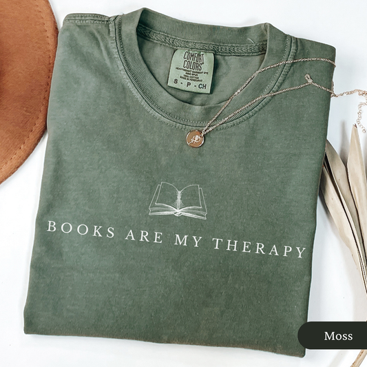 Books Are My Therapy Shirt